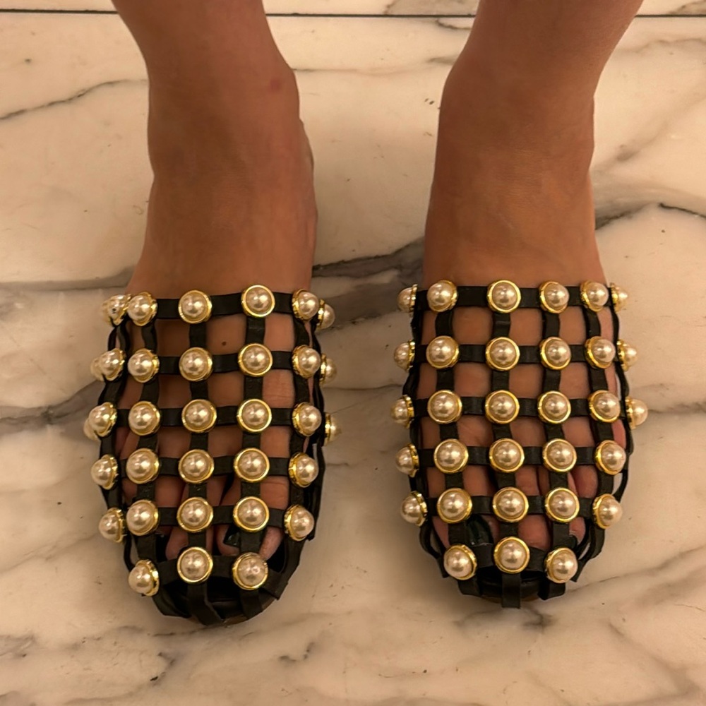 Studded slippers